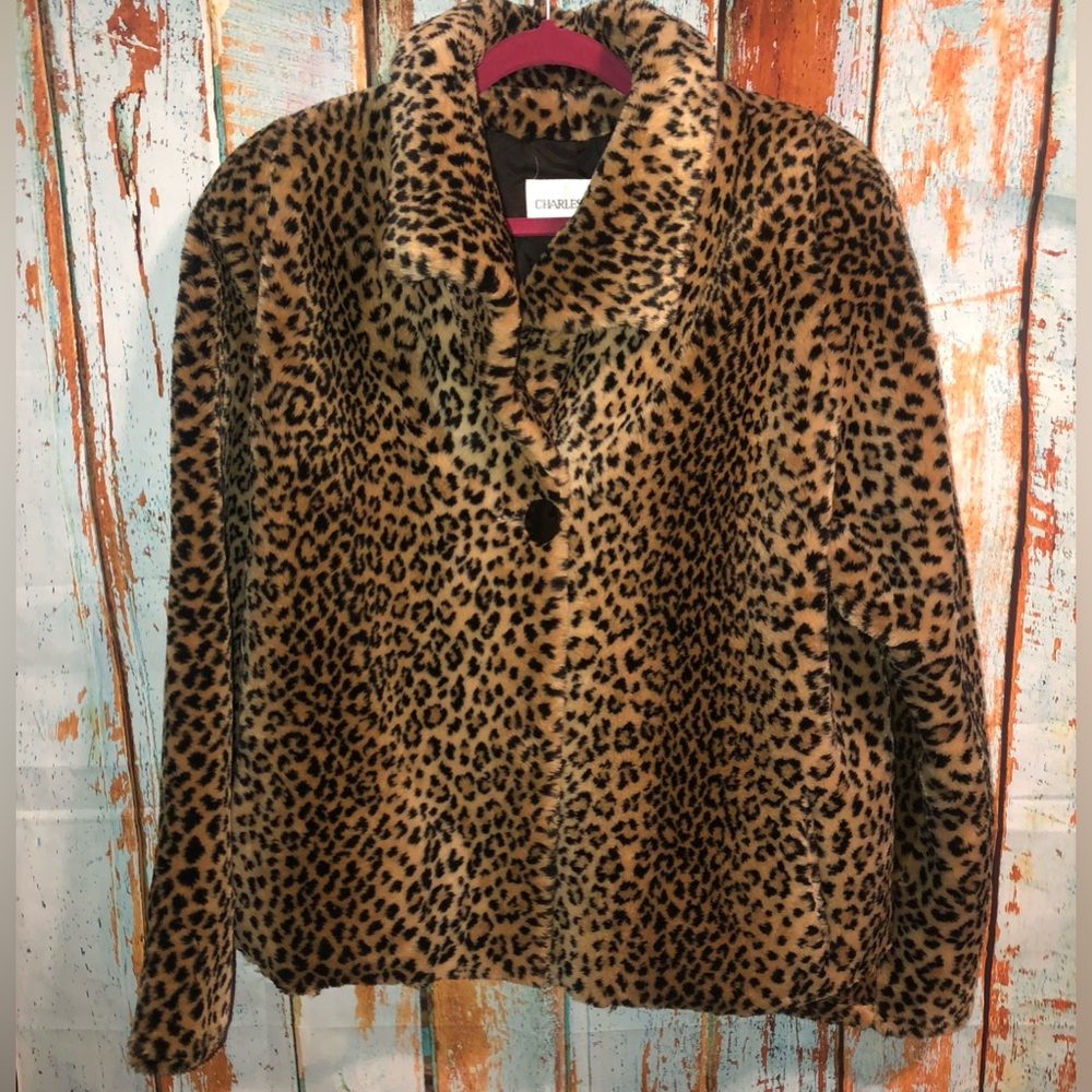 Vintage Charles Klein Leopard Print Coat